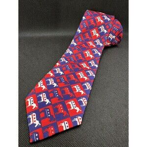 Flairwear By Pick’s Neck Tie Red White & Blue Democratic Donkey's Polyester 1982